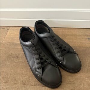 Fendi Black Minimalist Leather Sneakers